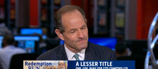 Illustration for article titled Eliot Spitzer Was Either Crying or Ejaculating on Live TV This Morning